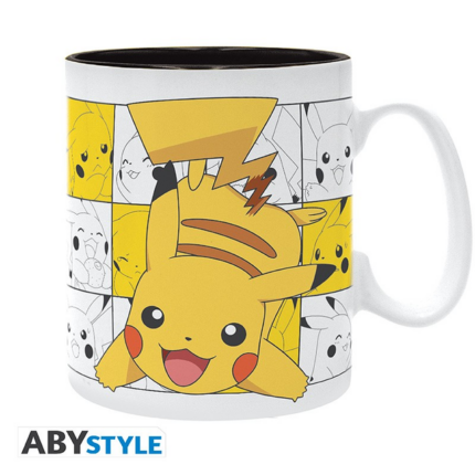 Pokemon - Pikachu gelb, weiß Tasse
