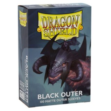 DragonShield Standard Size Outer Sleeves - Matte Black (100)